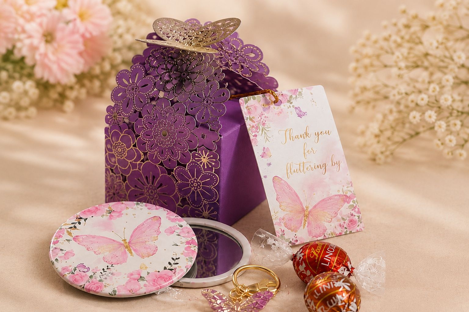 Fluttering By Gift Box 🦋